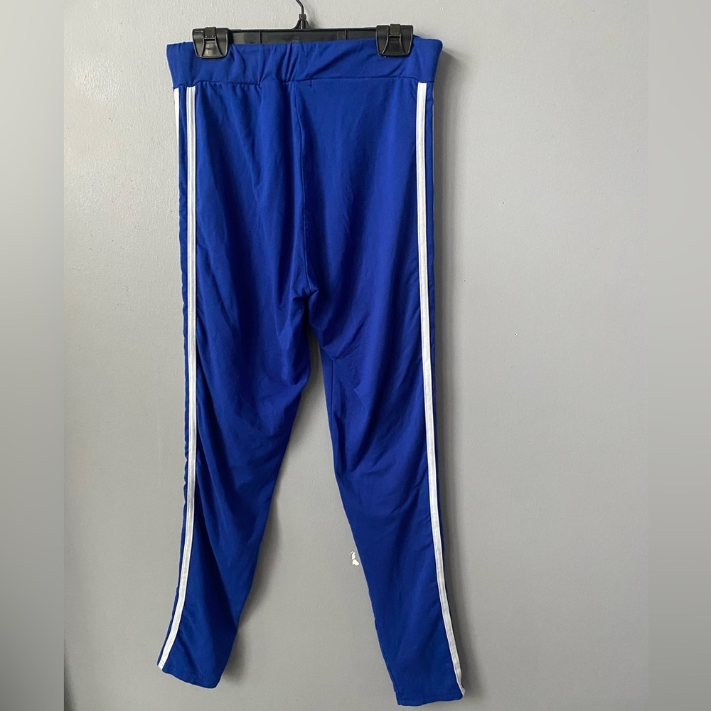 🌸Side Strip Drawstring Sports Pants - Blue🌸 - Picture 4 of 4